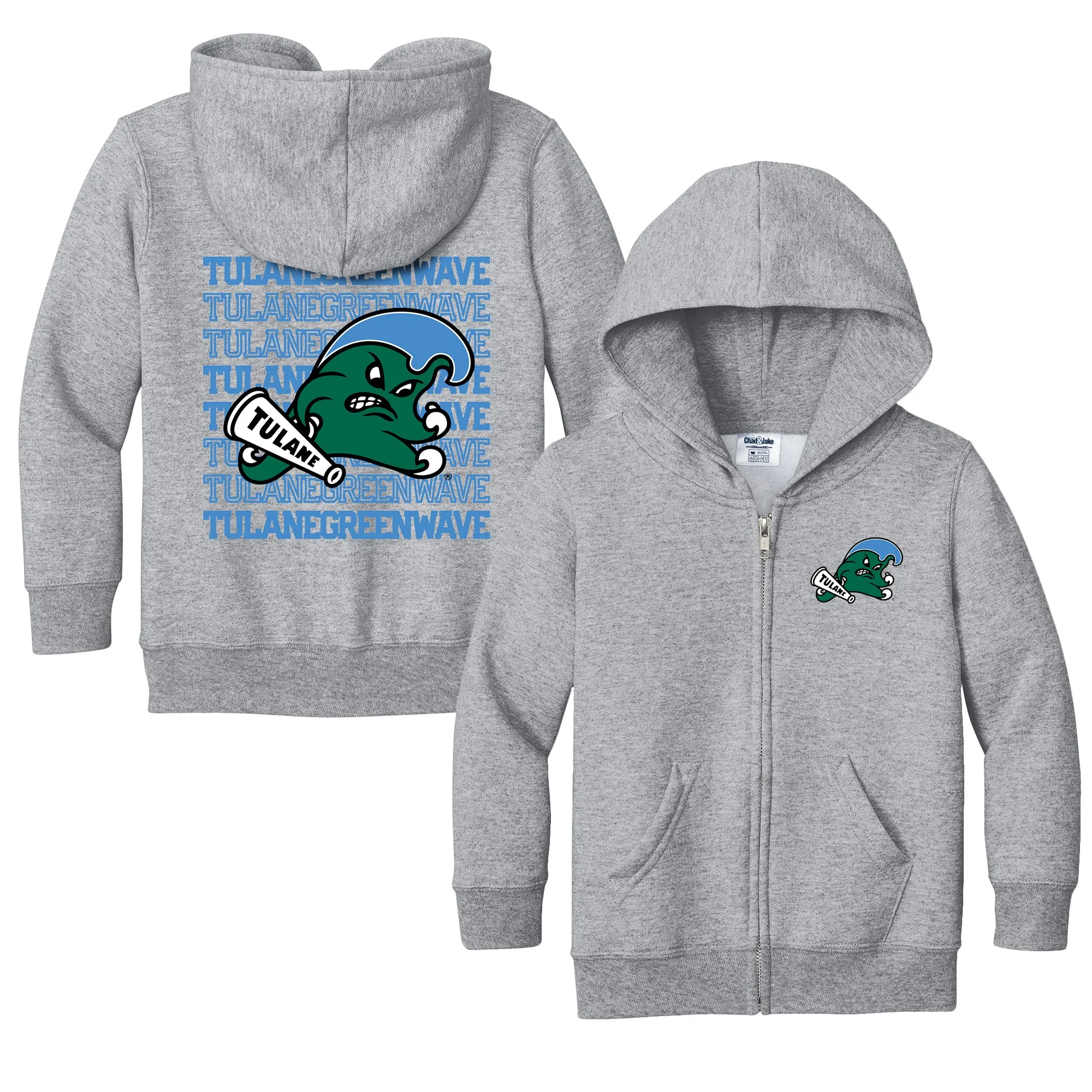 Tulane Green Wave Retro Toddler Full-Zip Sweatshirt