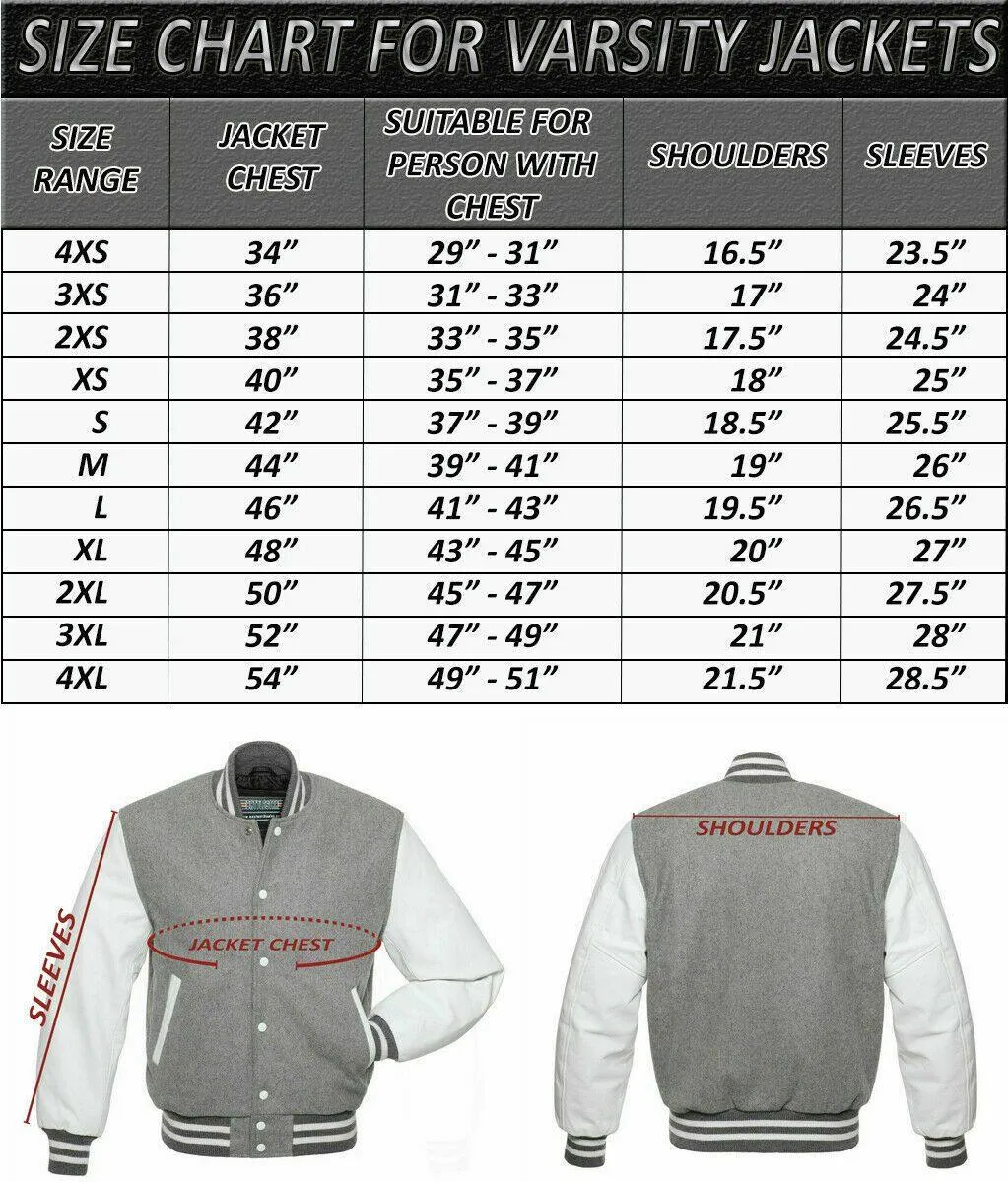 Warrior Gears® Leather Varsity Jacket -Red Leather Body & White Leather Sleeves