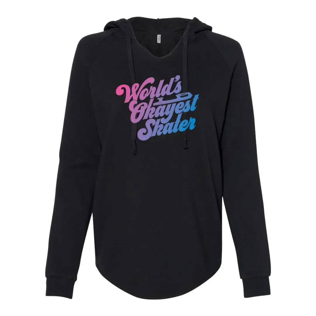 World's Okayest Skater Women's Wave Wash Hoodie - L